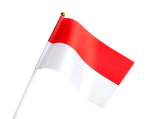 indonesian flag. Indonesia independence day decoration isolated on transparent png
