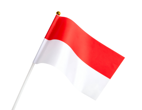 indonesian flag. Indonesia independence day decoration isolated on transparent png