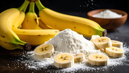 Banana Flour Baking Ingredients.