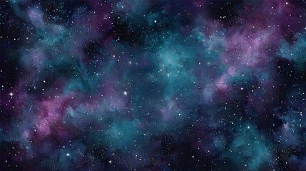 Obraz premium Colorful Starry Space Nebula Background