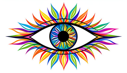 Colorful Eye with Abstract Art, and Vision.