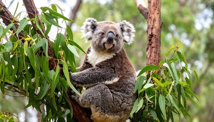 Fototapeta premium Close-up of a koala in a tree