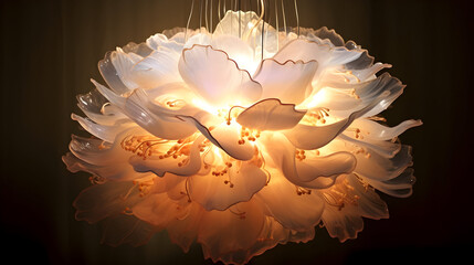 Elegant Flower Chandelier: A Fusion of Art, Light and Nature's Delicate Forms