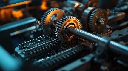Mechanical Transmission Gear Scene, for Industrial Manufacturing Display, Mechanical Component Teaching, Advanced Technology Promotion