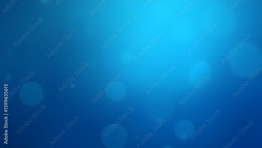 Poster abstract blurred background with soft blue gradients and bokeh elements