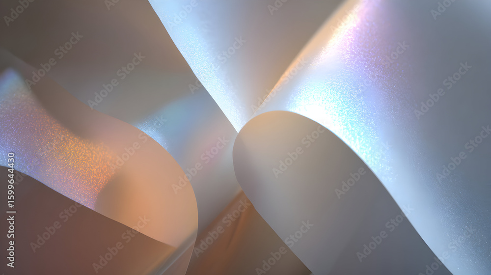 Poster subtle iridescent paper swirls create a unique artistic background pattern with soft pastel colors t