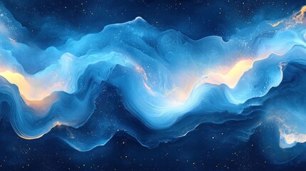 Abstract swirling celestial landscape