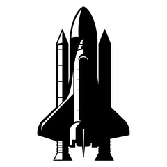 Space Shuttle, Spacecraft vector silhouette