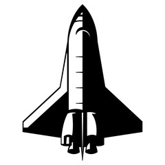 Space Shuttle, Spacecraft vector silhouette