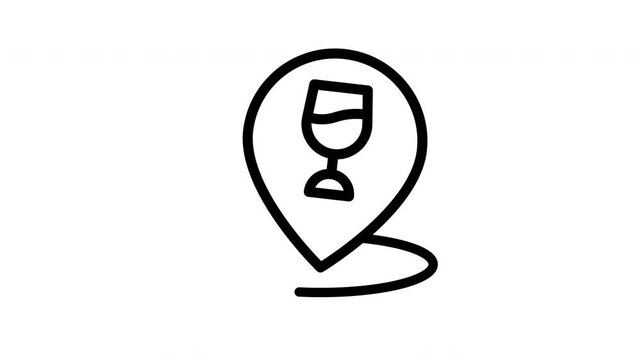 map pointer minimalist line animation
