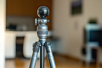 Camera on Tripod with Ball Head

