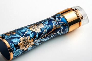 Luxury Ornate Blue and Gold Bottle

