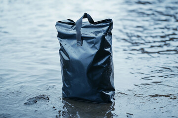 Waterproof Dry Bag with Orange Straps

