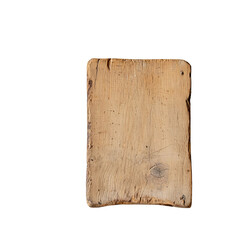 Fototapeta premium A weathered wooden plank with visible grain and distressed edges, isolated on a transparent background.