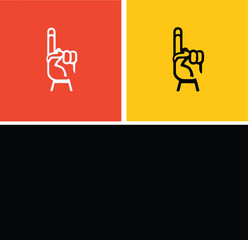 Vibrant Red Minimalist forefinger  On Gesture Logo