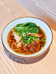 Delicious Chinese noodles, beef brisket ramen, very tasty