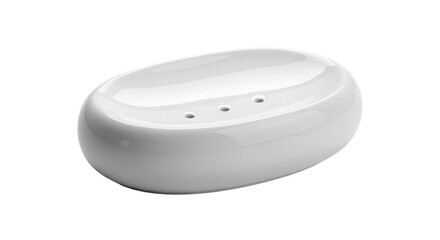 Soap Dish Sits Elegantly on Transparent Background, Showcasing its Smooth Surface and Design