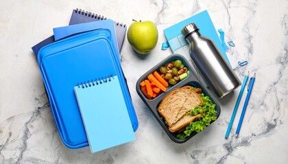 close up of a tray with food