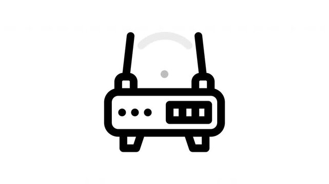 wifi minimalist line animation