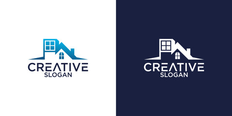 house building logo vector design