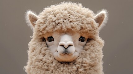 Fluffy Alpaca Portrait