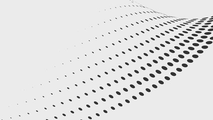 Flowing Dot Pattern – Minimalist Halftone Optical Background