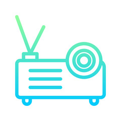 Projector Gradient Icon. Editable Stroke Icons. Can be used for web, mobile apps, and software.
