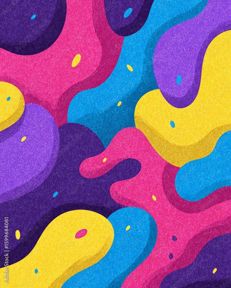 Aufkleber vibrant abstract pattern of colorful waves and shapes.