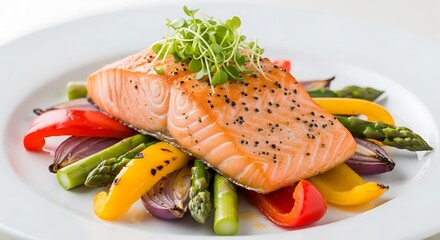 Salmon with Roasted Vegetables