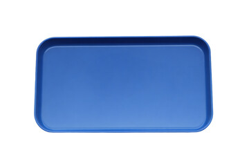 a blue tray with a blue lid