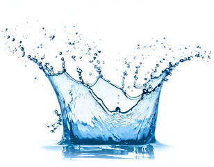 Water splash crown with white background. (1)
