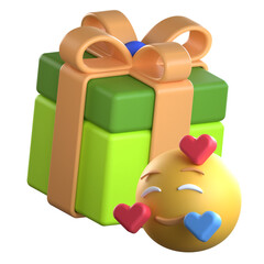 Gift 3D Icon Colorful Design