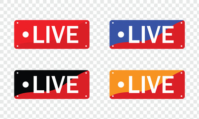 Live streaming icon vector in flat style. Social media elements . EPS 10 . Vector Illustration . 