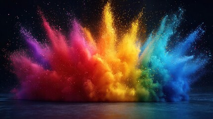 Vibrant Rainbow Color Explosion