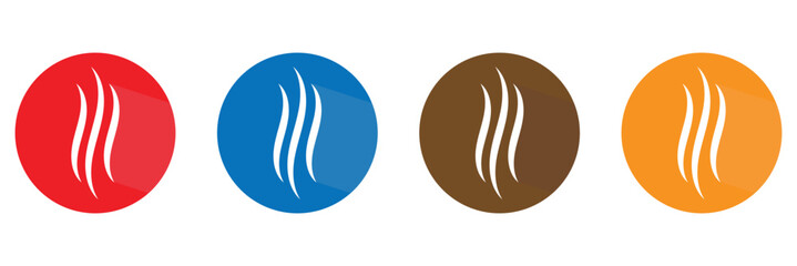 Set of no bad smell, odor, no smoking vector icon . EPS 10  .