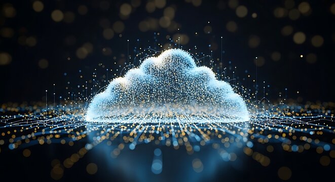 abstract blue background with lines, glass with water drops on green background