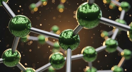 abstract blue background with lines, glass with water drops on green background