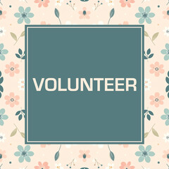 Volunteer Floral Background Texture Pattern Turquoise Box Text 