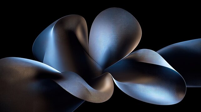 Abstract Geometric Design With Blue And Grey Patterns