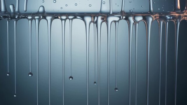 Dripping Pearlescent Liquid Forming Teardrops