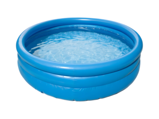 blue inflatable swimming pool filled with water png image on transparent background
