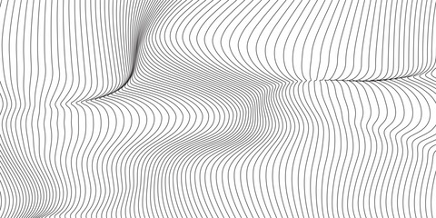 Abstract Wavy Line Background – Minimal Distorted Vector Grid