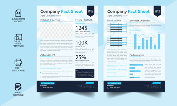 Technical Fact Sheet layout template. Product Catalogue & modern a4 product catalog design template, Minimalist product brochure template design, A4 flyer, corporate flyer, business flyer, catalog
