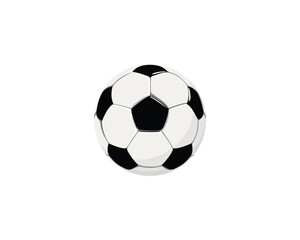 Soccer ball. Football ball black and white color isolated on white background. Vector illustration