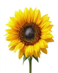 Fototapeta premium Vibrant Yellow Sunflower With Water Droplets