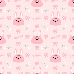 seamless pattern with rabbits