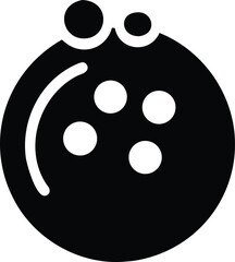 Fototapeta premium Bowling ball icon silhouette vector graphic