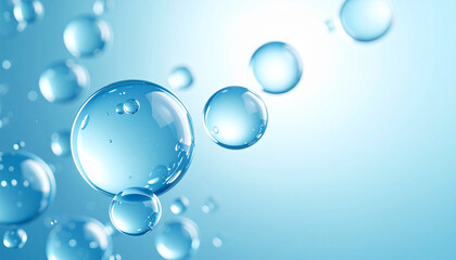 Bubbles in Blue: A captivating display of translucent bubbles, suspended against a softly lit backdrop, evokes a sense of purity and serenity. Their spherical forms refract light.