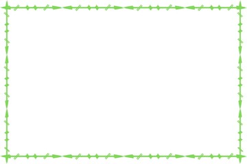 Simple Frame, Border Frame with White Background, Unique Frame, Green Frame Green Colou