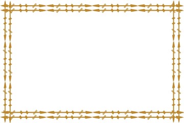 Simple Frame, Border Frame with White Background, Unique Frame, Golden Colour Frame